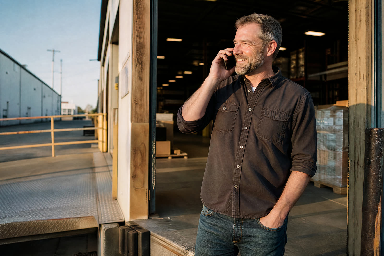 Business owner taking the call